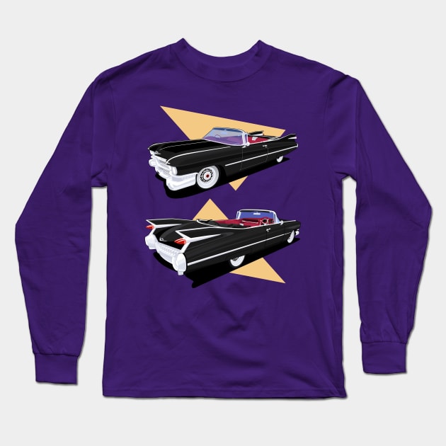 Classic Car side and black angle Long Sleeve T-Shirt by masjestudio